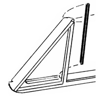 1964 - 1966 Mustang Vent Window Division Bar Weatherstrip