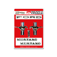 1965 - 1966 Mustang Coupe and Convertible Emblem Kit (6 Cylinder)