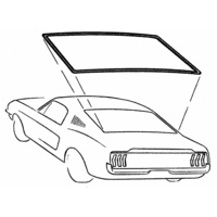 1964 - 1968 Mustang Rear Windscreen Weatherstrip - Coupe