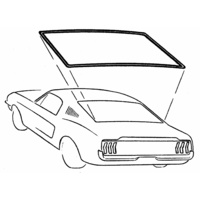 1964 - 1968 Mustang Rear Windscreen Weatherstrip - Coupe - USA Made
