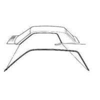 1964 - 1966 Mustang Coupe Roof Rail Seal. Also fits 67-68 Mercury Cougar