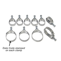 V6 Mustang Hose Clamp Set 1965-1966 Mustang (Stamped with "2/65")