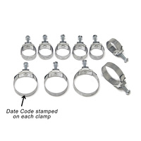 V8 Mustang Hose Clamp Set - 1964-1965 Mustang (Stamped with "2/64")