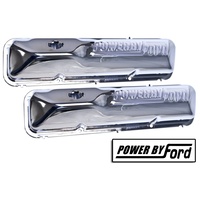 1967 - 1970 Mustang 390/428 Chrome "Powered by Ford" Valve Covers