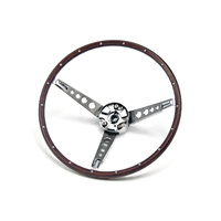 1967 Mustang Deluxe Steering Wheel Assembly (Woodgrain)