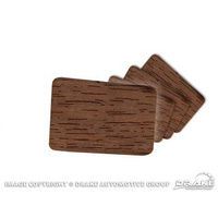 1968 Mustang Deluxe Woodgrain Door Pull Inserts