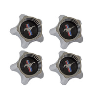 1967 Mustang Styled Steel Hubcaps - Set of 4 (Black)