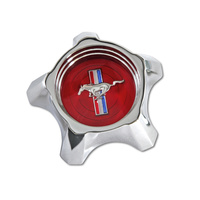 1967 Mustang Styled Steel Hub Cap (Red)