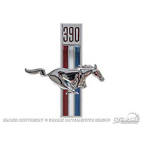 1967 - 1968 Mustang 390 Running Horse Fender Emblem - Pin On (Right)