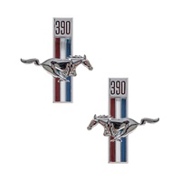 1964 - 1968 Mustang 390 Running Horse Fender Emblem - Pin On (Pair)