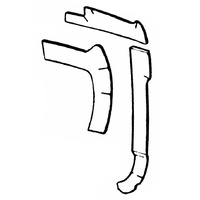1967 - 1968 Mustang Front Fender Splash Shield Kit