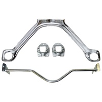 1967 - 1968 Mustang Monte Carlo Bar & Export Brace Kit (Chrome) Curved