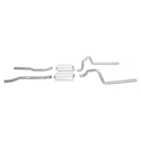 1967 - 1969 Mustang Exhaust Twin System 2.5"  - Turbo Sports Mufflers