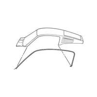 1967 - 1968 Mustang Fastback Roof Rail Weatherstrips