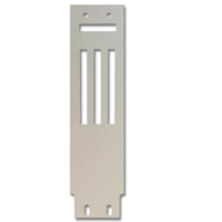 1967 Mustang Dash Panel Heater Control Plate Insert, Brushed Aluminum