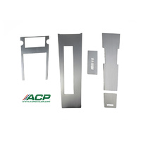 1967 Mustang Automatic Console Aluminum Overlay 5 Piece Kit