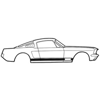 1967 Mustang GT Stripe Kit (Silver)