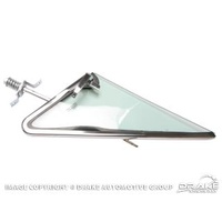 1967 Mustang Vent Window Frame & Glass Assembly - LH Tinted