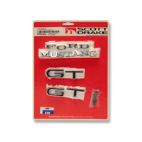 1967 Mustang Emblem Kit GT (All bodystyles 8 Cylinder 4 Speed)