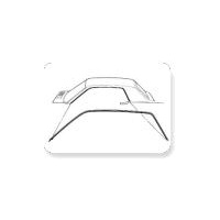 1967 - 1968 Mustang Coupe Roof Rail Weatherseals