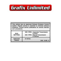XT XW Falcon Emissions Decal - 302 inc GT