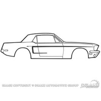 1968 Mustang C Stripe Kit (Black)