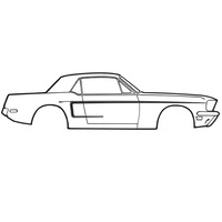 1968 Mustang C Stripe Kit (Silver)