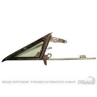 1968 Mustang Vent Window Frame and Glass Assembly (Right Hand, tinted)