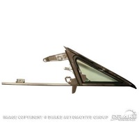 1968 Mustang Vent Window Frame and Glass Assembly (Left Hand, tinted)