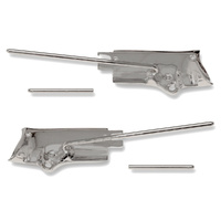 1967 - 1968 Mustang Convertible Visor Brackets (Satin)