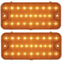 1967 - 1968 Chevy Pickup Parking Lamp Lenses Amber LED - Pair