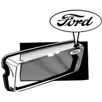 1970 Mustang Mach 1 Grille Lamp Lenses Pair - Ford Tooling