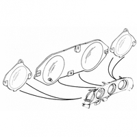 1969 - 1970 Mustang Instrument Lens Set (with Tach)