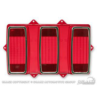 1969 Mustang Tail Light Lens (with Stainless Trim) Ford Tooling