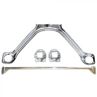 1969 - 1970 Mustang Monte Carlo Bar & Export Brace Kit (Chrome) Straight