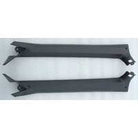 1969 - 1970 Mustang Fastback Pillar Moldings (Black) Plastic