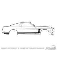 1969 Mustang Boss 302 Stripe Kit (Black)