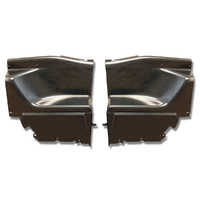 1969 - 1970 Mustang Fastback Interior 1/4 Panels ABS Black Plastic (Economy)