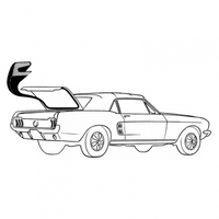 1969 - 1970 Mustang Fastback Trunk Weatherstrip