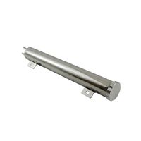 Cal Custom 2? x 15? Radiator Overflow Tank Polished Stainless Steel
