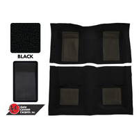 1969 Mustang Mach 1 Mustang Carpet Kit (Black with Dark Blue Inserts)