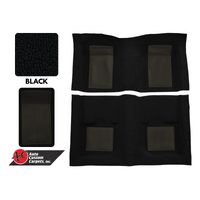 1969 Mustang Mach 1 Mustang Carpet Kit (Black with Grey Inserts)