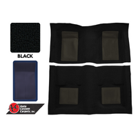 1969 Mustang Mach 1 Mustang Carpet Kit (Black with Medium Blue Inserts)