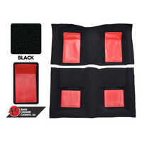 1969 Mustang Mach 1 Mustang Carpet Kit (Black with Red Inserts)