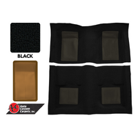 1969 Mustang Mach 1 Mustang Carpet Kit (Black with Saddle Inserts)