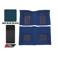1969 Mustang Mach 1 Mustang Carpet Kit (Medium Blue with Black Inserts)