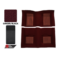 1969 Mustang Mach 1 Mustang Carpet Kit (Maroon with Black Inserts)