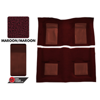 1969 Mustang Mach 1 Mustang Carpet Kit (Maroon with Maroon Inserts)