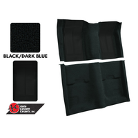 1970 Mustang Mach 1 Carpet Kit (Black with Dark Blue Inserts)