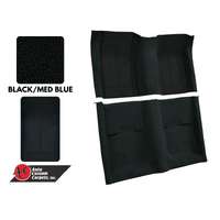 1970 Mustang Mach 1 Carpet Kit (Black with Medium Blue Inserts)